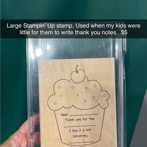 Stampin' Up! Cherry Cupcake Thank You Stamp